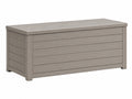 Opbergkist 120 x 60 x 65 cm kunststof taupe voor tuin met deksel