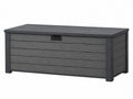Opbergkist 132 x 71 x 69 cm kunststof antraciet voor buiten met deksel