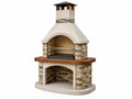Buitenbarbecue 160 x 90 x 280 cm natuursteen beige/bruin met grillrooster klassieke tuinstijl