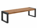 Tuinbank 180 x 40 x 45 cm hout bruin zwart metalen frame